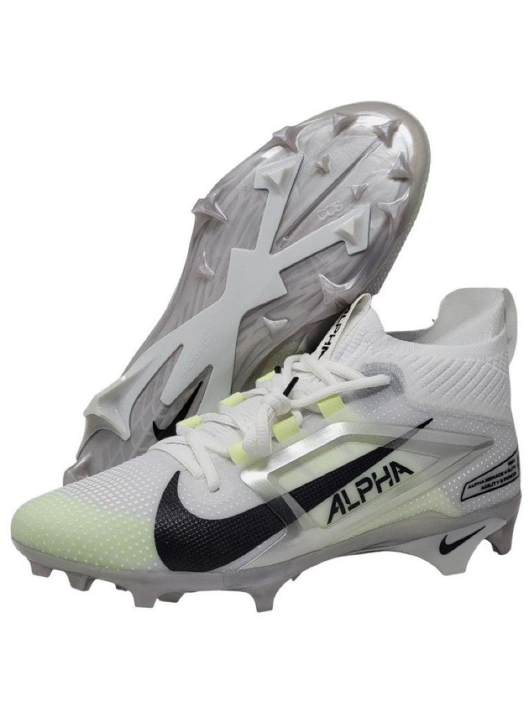 Nike Alpha Menace 4 Elite Football Cleat White/Black Fd7036-100 Men's 9.5 New